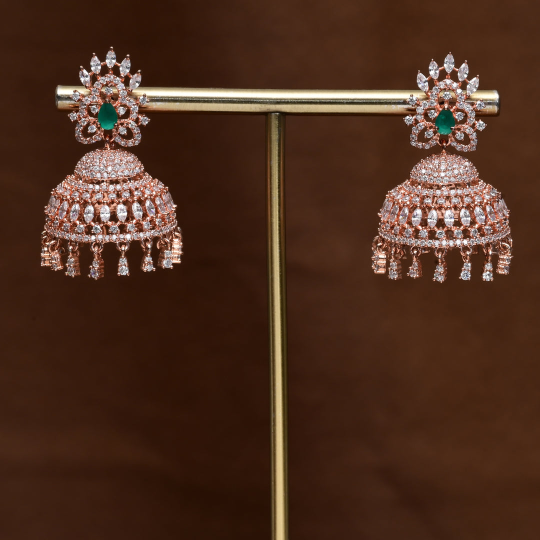 CZ Jhumka Earrings