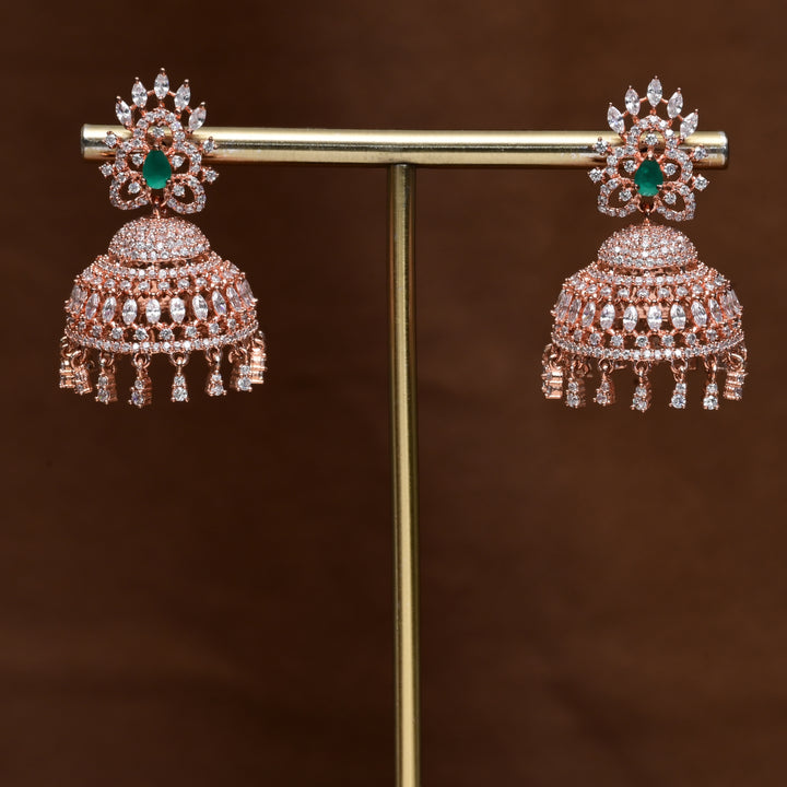 CZ Jhumka Earrings