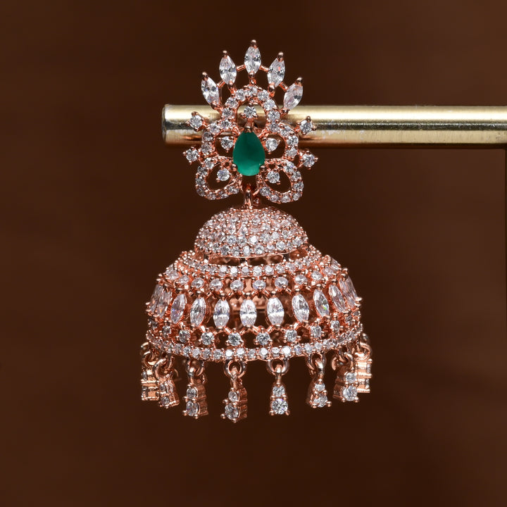 CZ Jhumka Earrings