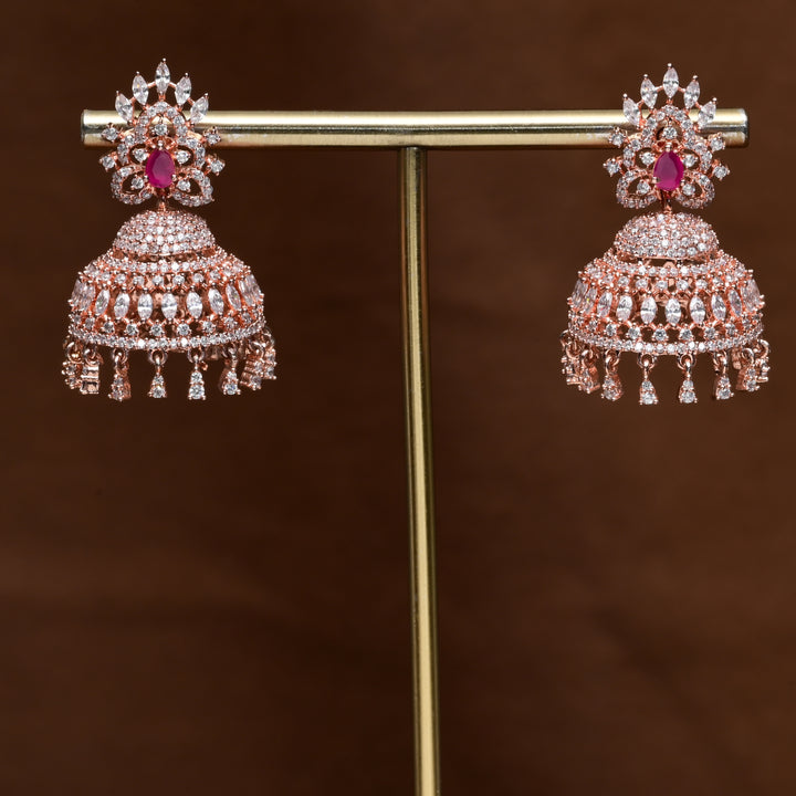 CZ Jhumka Earrings