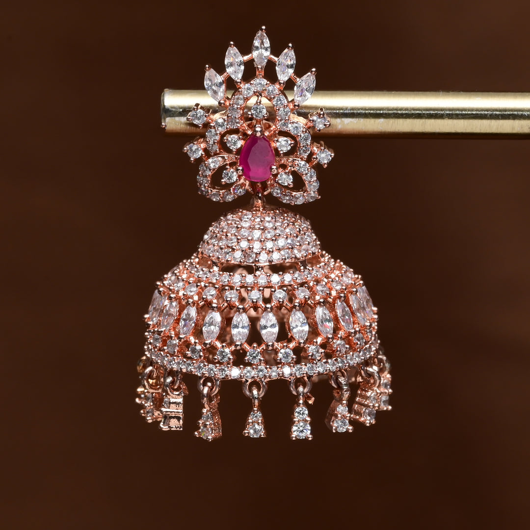 CZ Jhumka Earrings