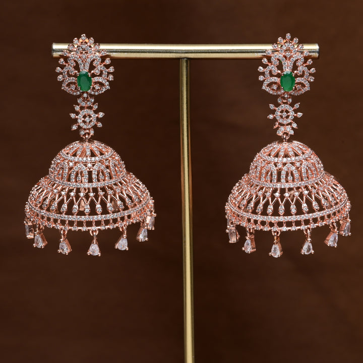 CZ Jhumka Earrings