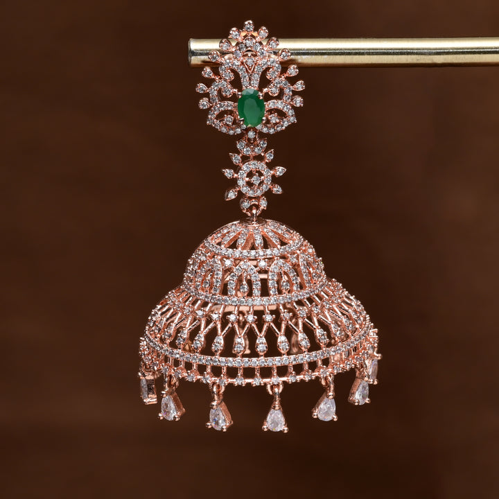 CZ Jhumka Earrings