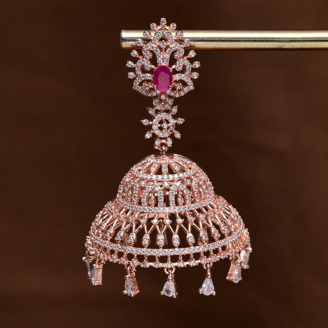 CZ Jhumka Earrings