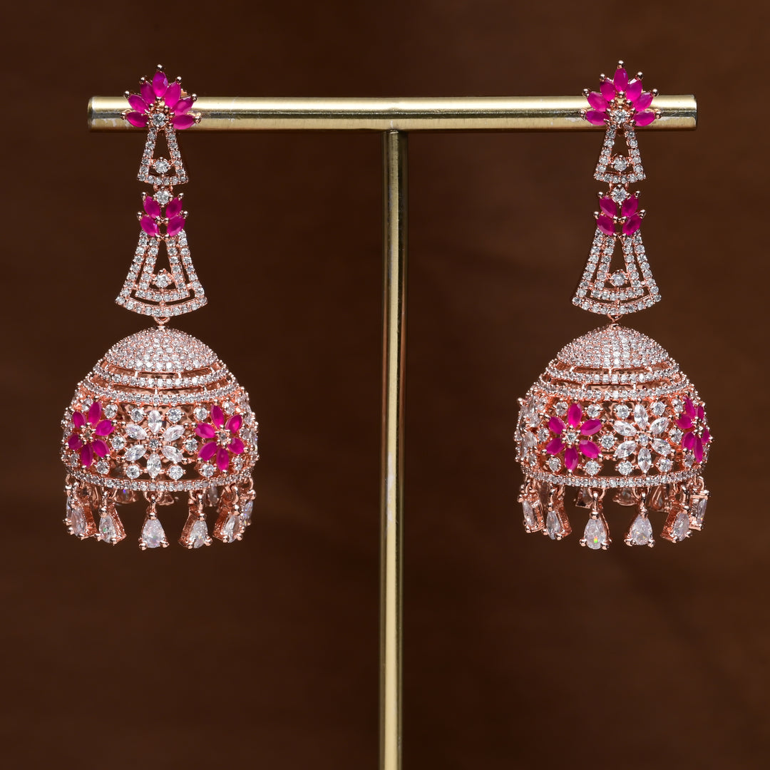 CZ Jhumka Earrings