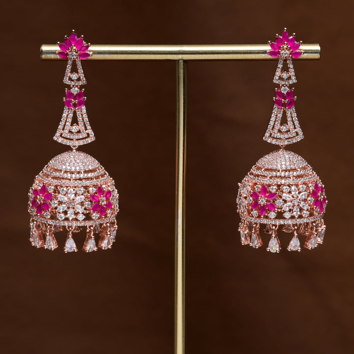 CZ Jhumka Earrings