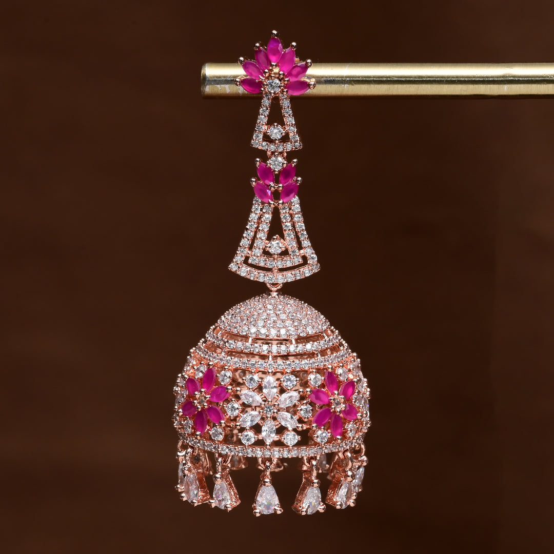 CZ Jhumka Earrings