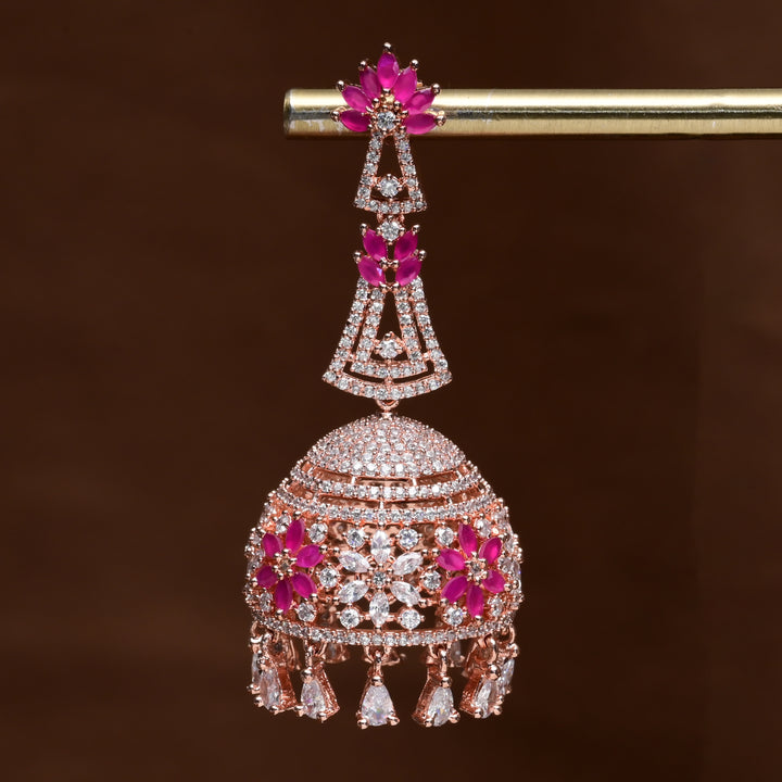 CZ Jhumka Earrings