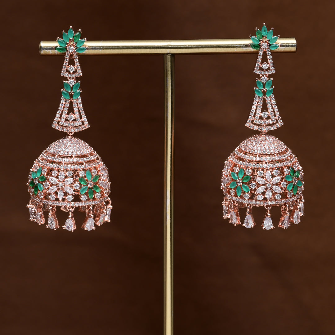 CZ Jhumka Earrings