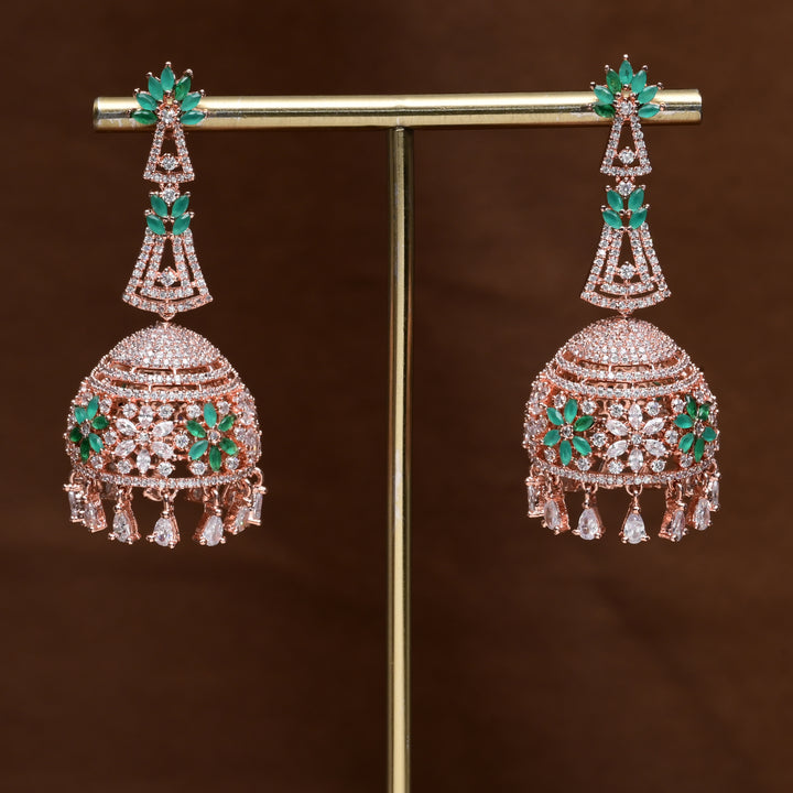CZ Jhumka Earrings