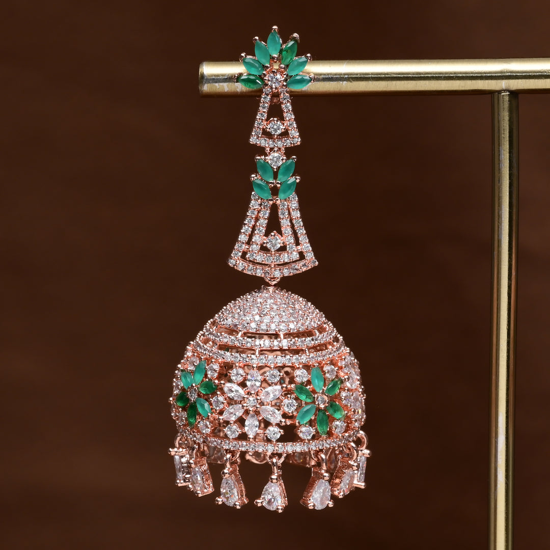 CZ Jhumka Earrings