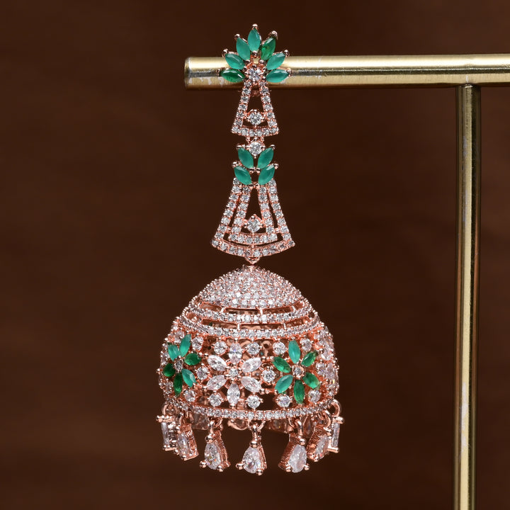 CZ Jhumka Earrings