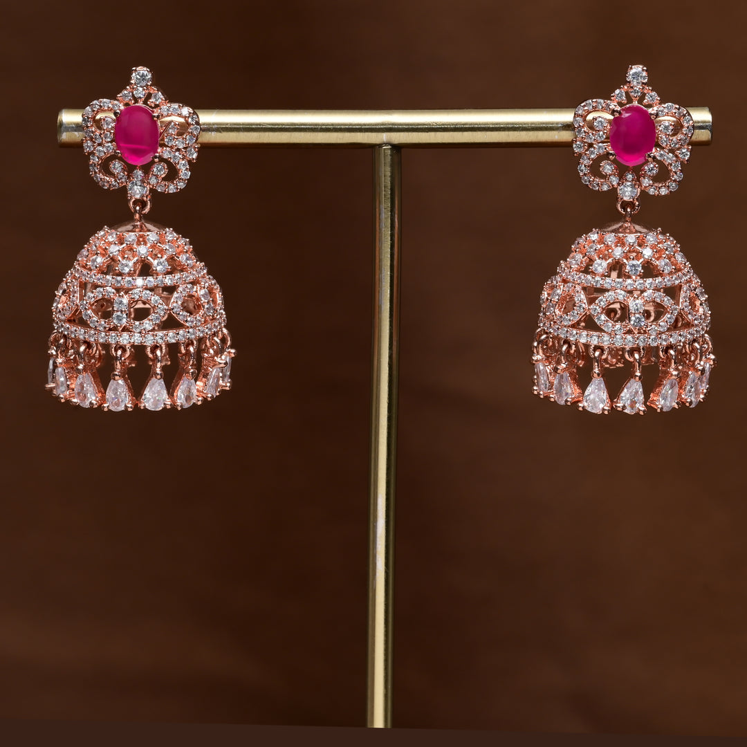 CZ Jhumka Earrings
