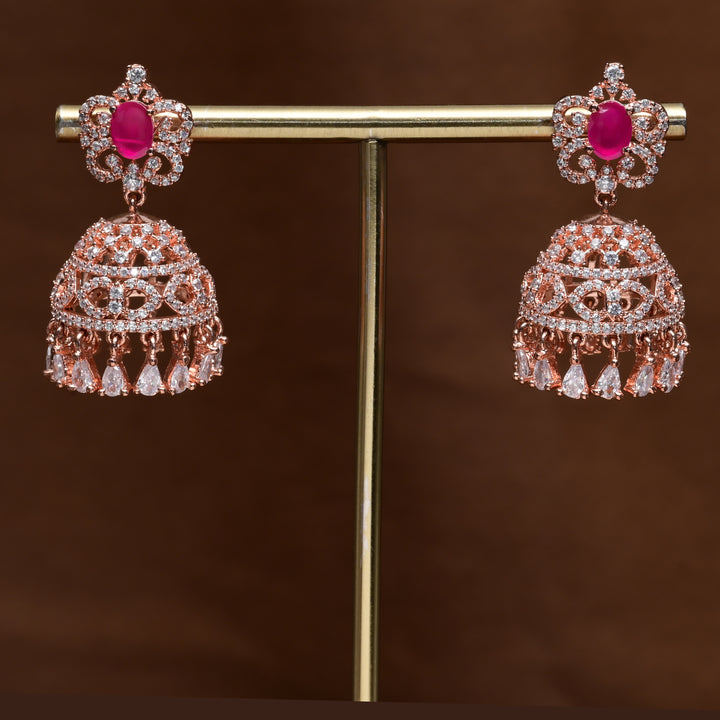 CZ Jhumka Earrings