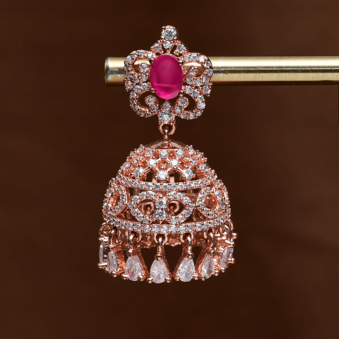 CZ Jhumka Earrings