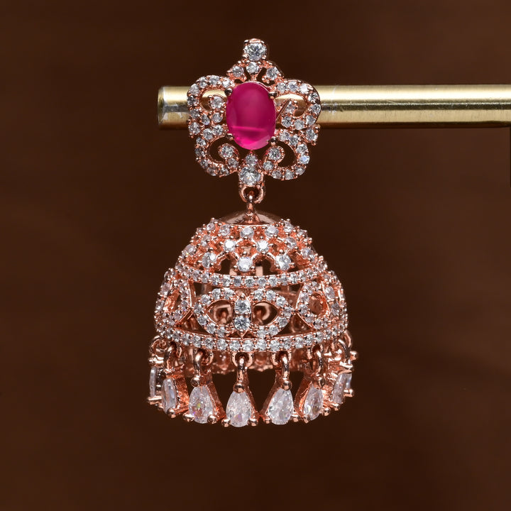 CZ Jhumka Earrings
