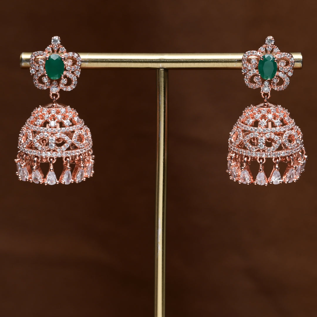 CZ Jhumka Earrings