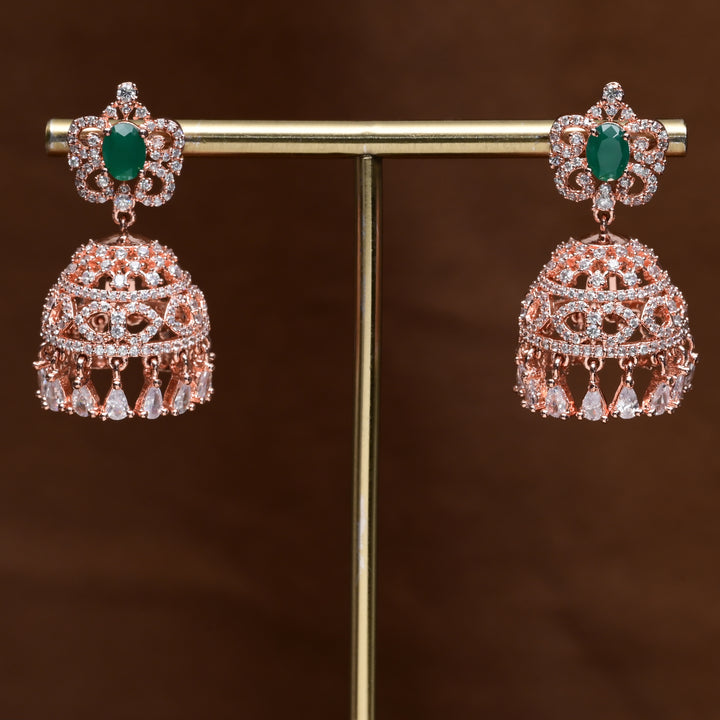 CZ Jhumka Earrings