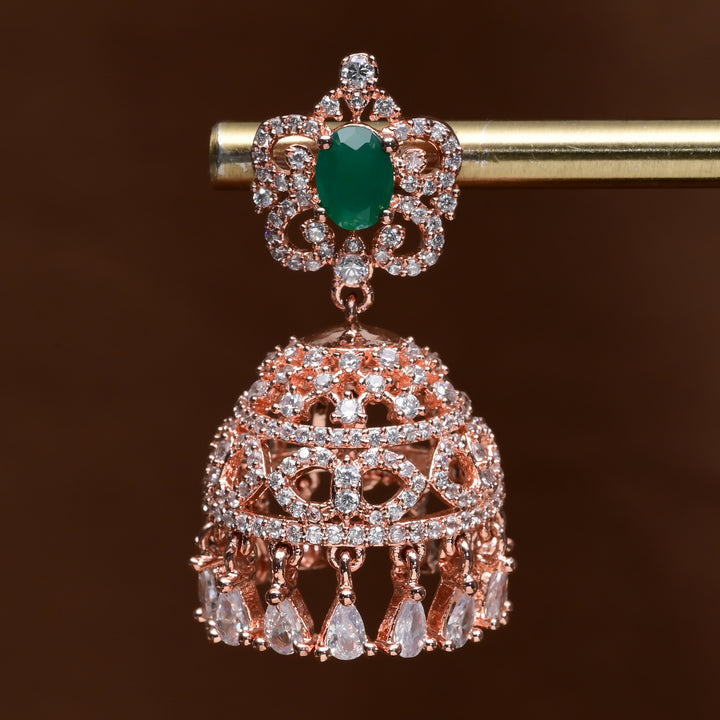 CZ Jhumka Earrings