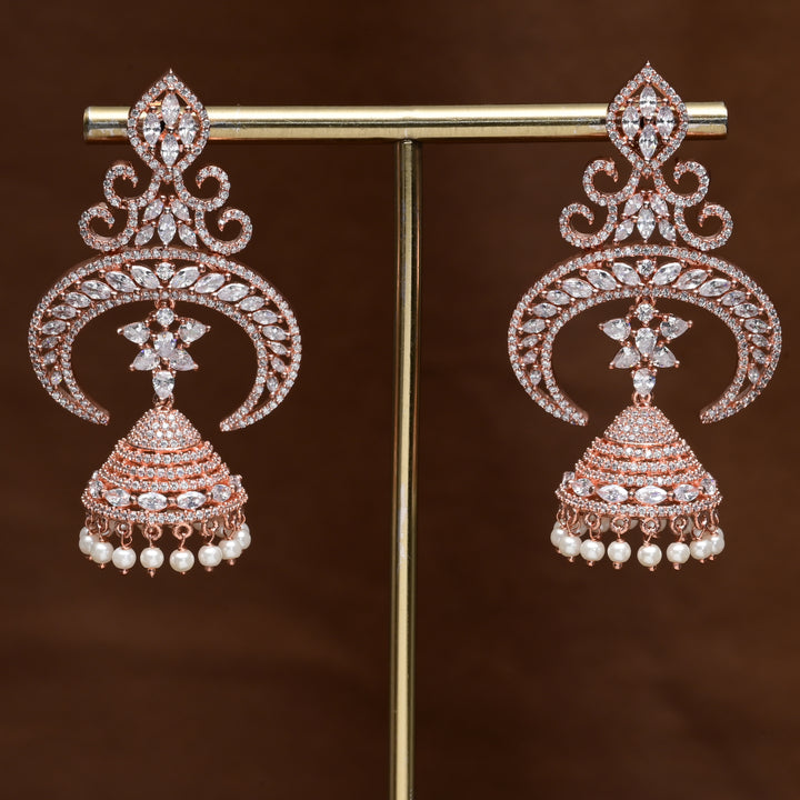 CZ Jhumka Earrings
