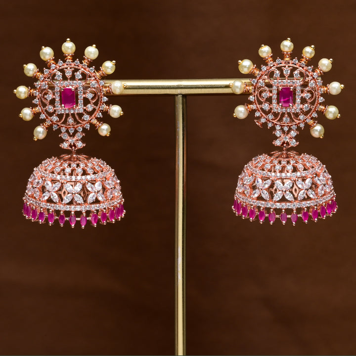 CZ Jhumka Earrings