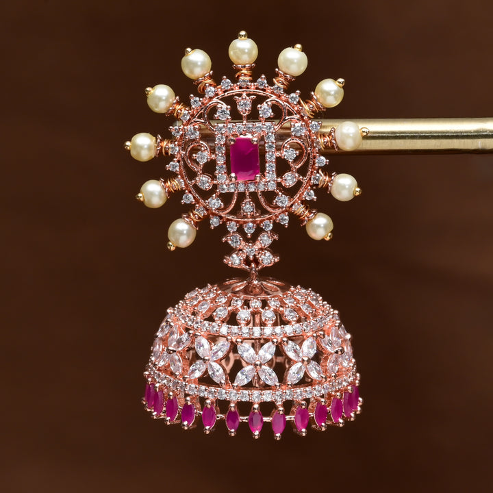 CZ Jhumka Earrings