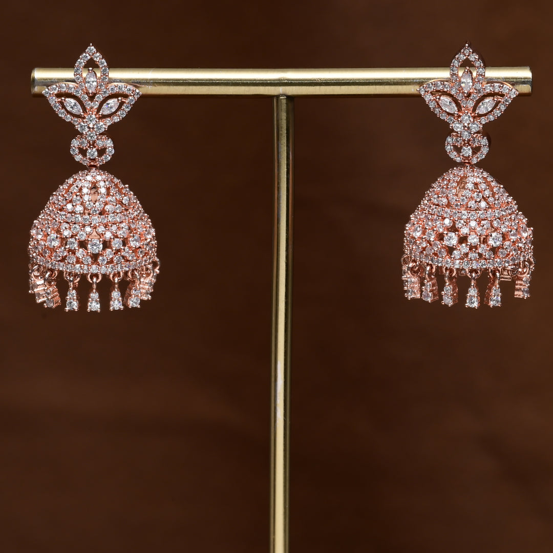 CZ Jhumka Earrings