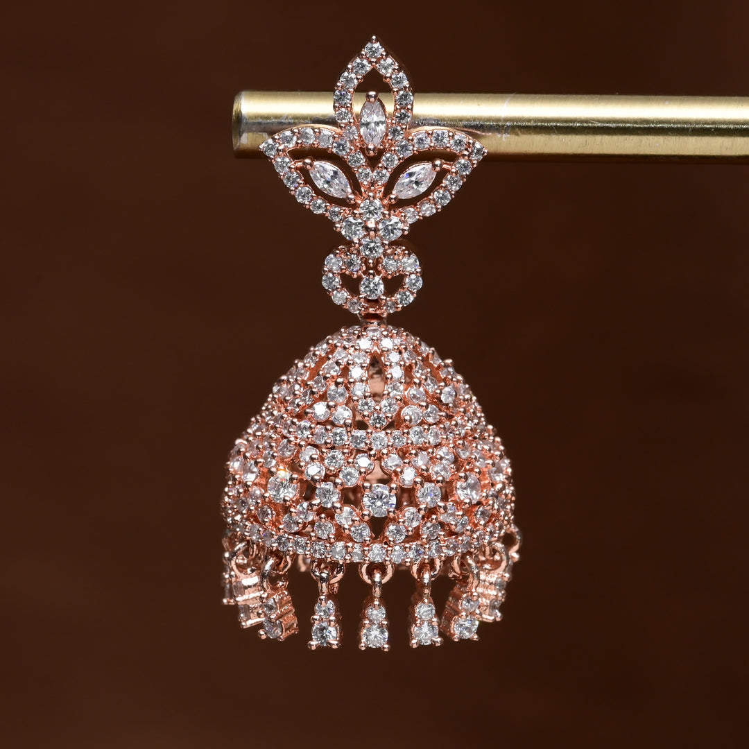 CZ Jhumka Earrings