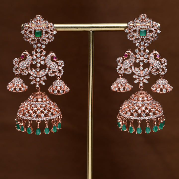 CZ Jhumka Earrings