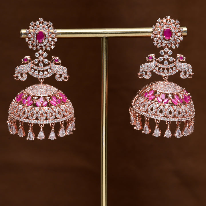 CZ Jhumka Earrings