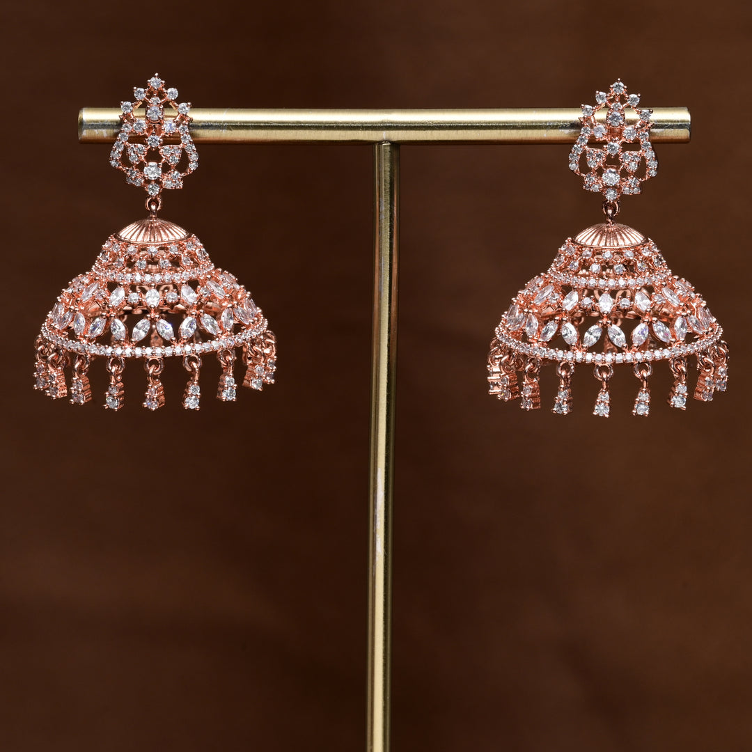 CZ Jhumka Earrings