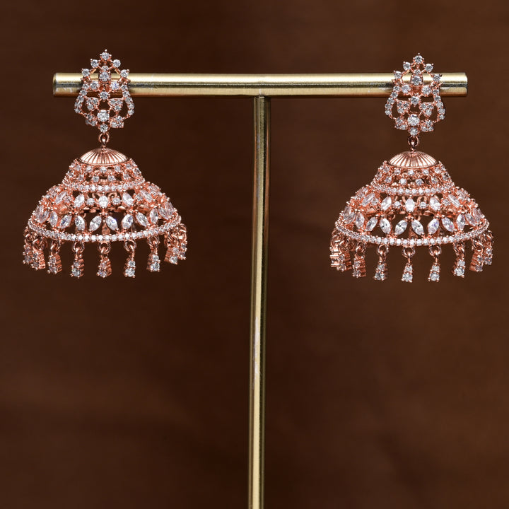 CZ Jhumka Earrings