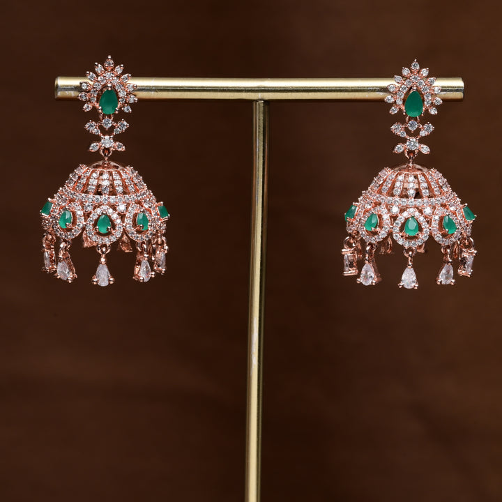 CZ Jhumka Earrings