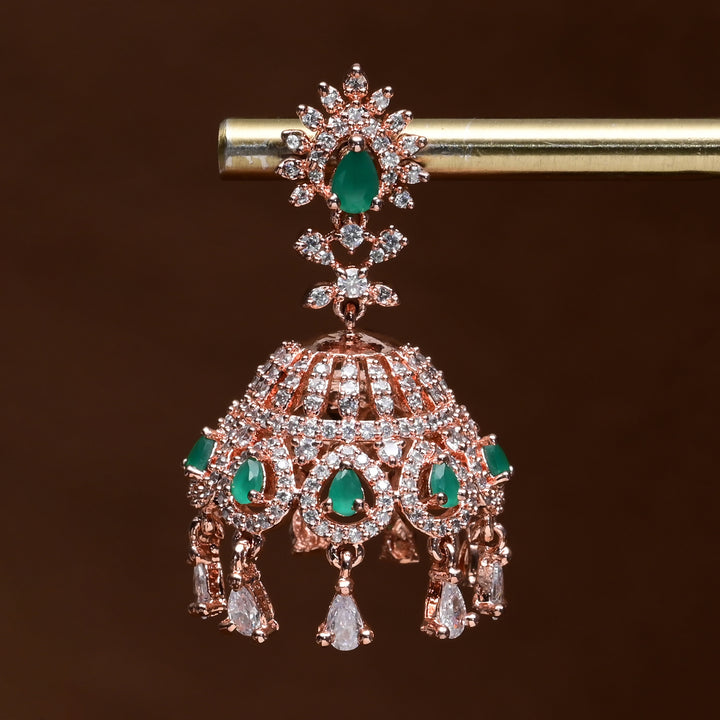 CZ Jhumka Earrings