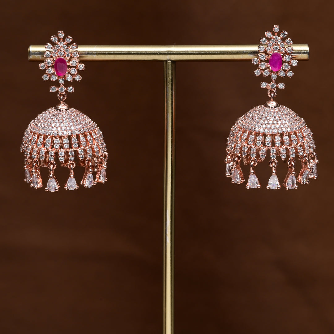 CZ Jhumka Earrings
