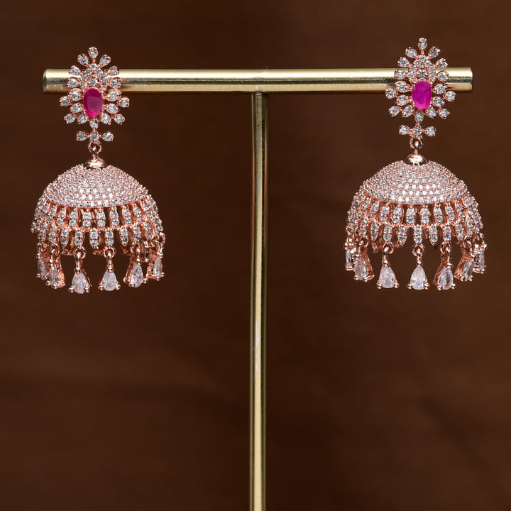 CZ Jhumka Earrings