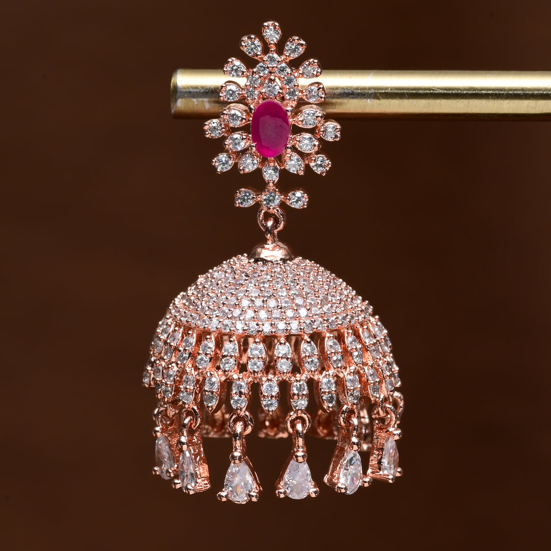 CZ Jhumka Earrings