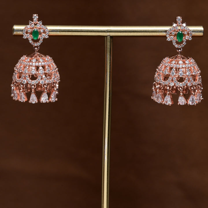 CZ Jhumka Earrings