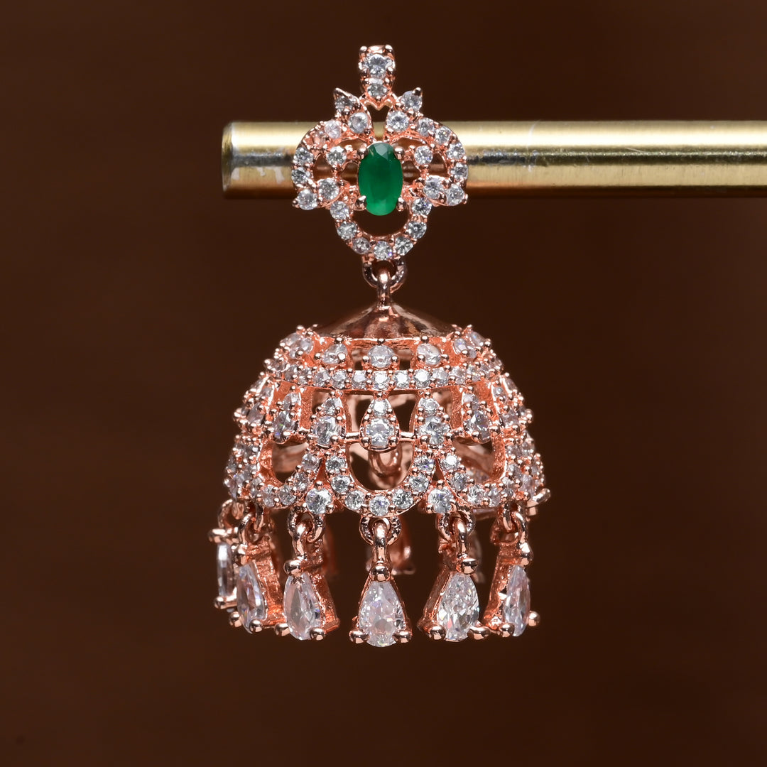 CZ Jhumka Earrings