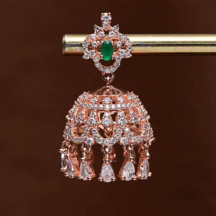 CZ Jhumka Earrings