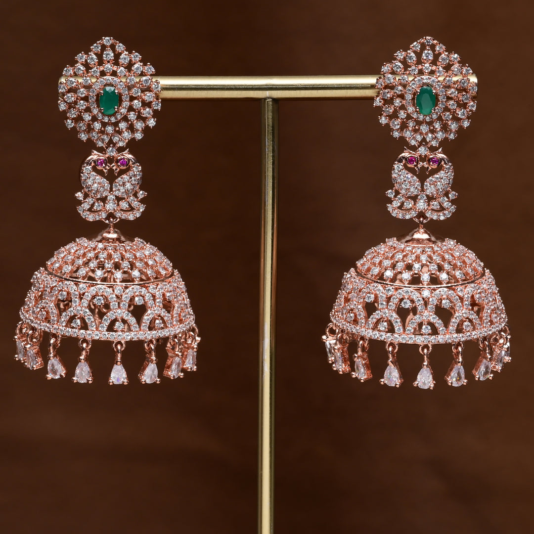 CZ Jhumka Earrings