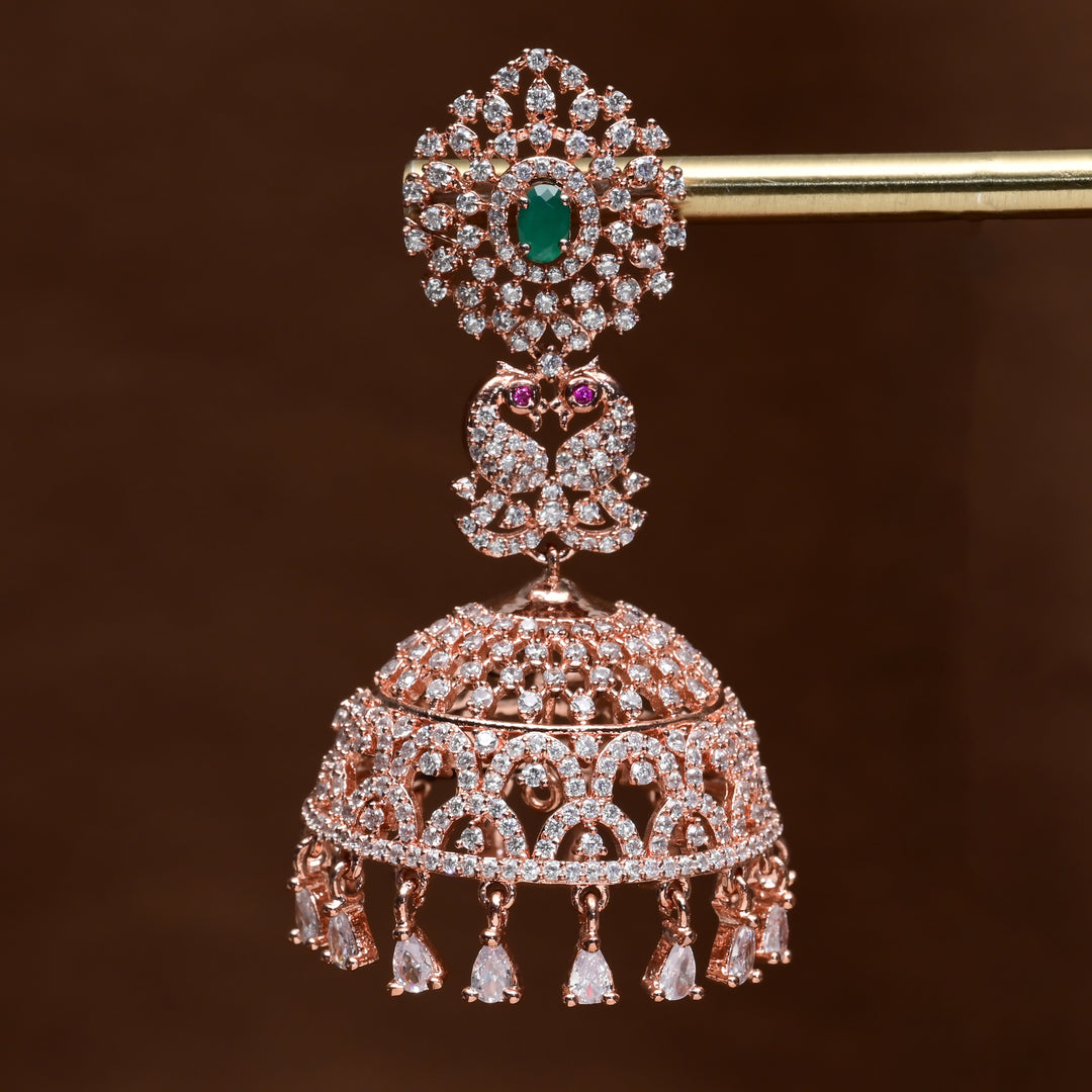 CZ Jhumka Earrings