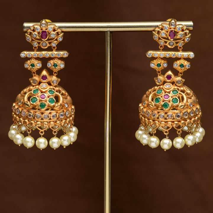 Uncut Polki Jhumka Earrings