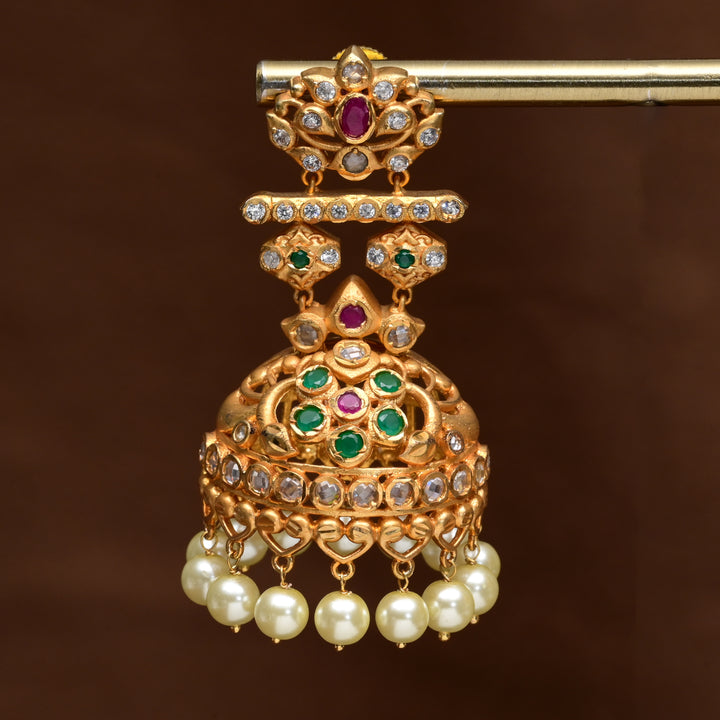 Uncut Polki Jhumka Earrings