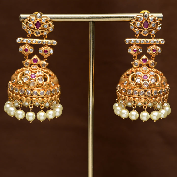 Uncut Polki Jhumka Earrings
