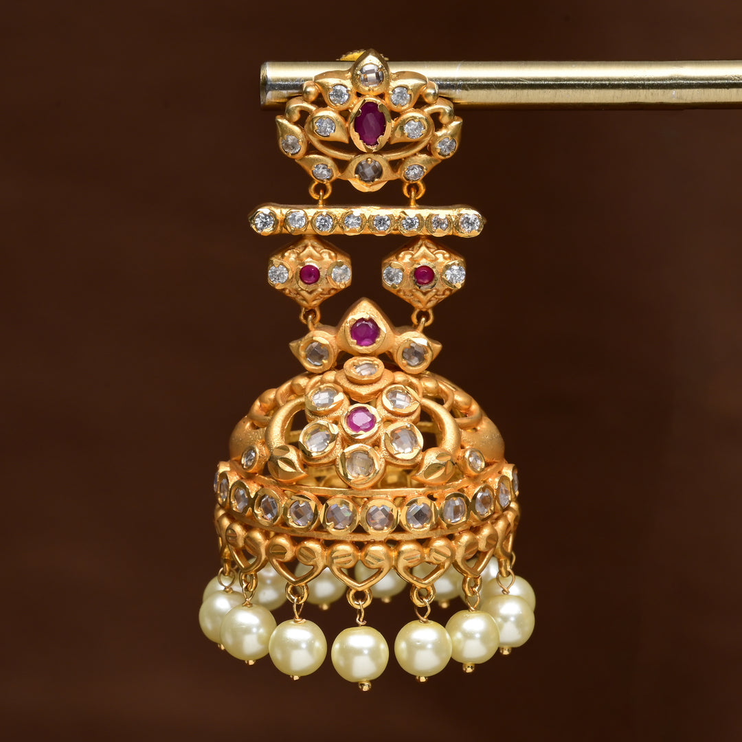 Uncut Polki Jhumka Earrings