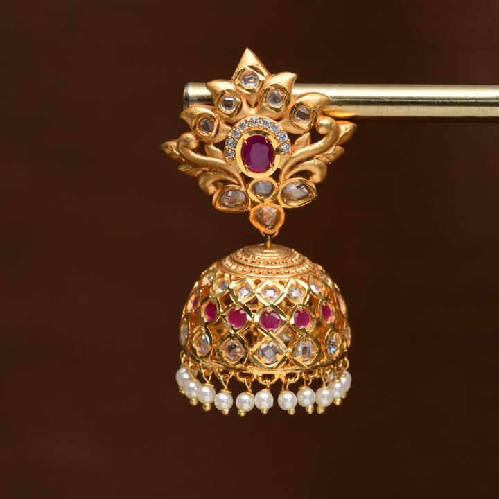 Uncut Polki Jhumka Earrings
