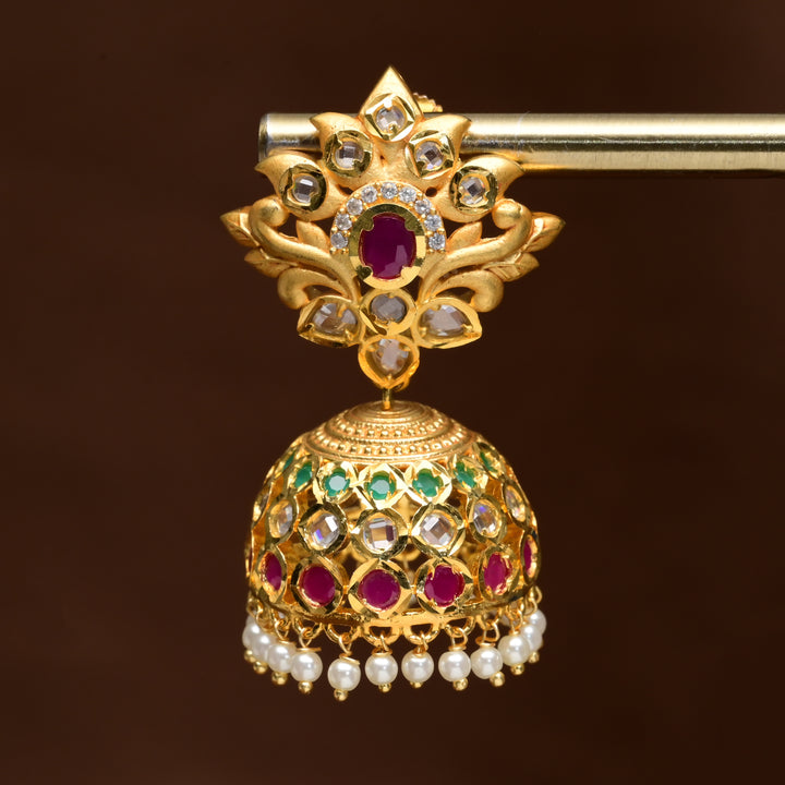 Uncut Polki Jhumka Earrings