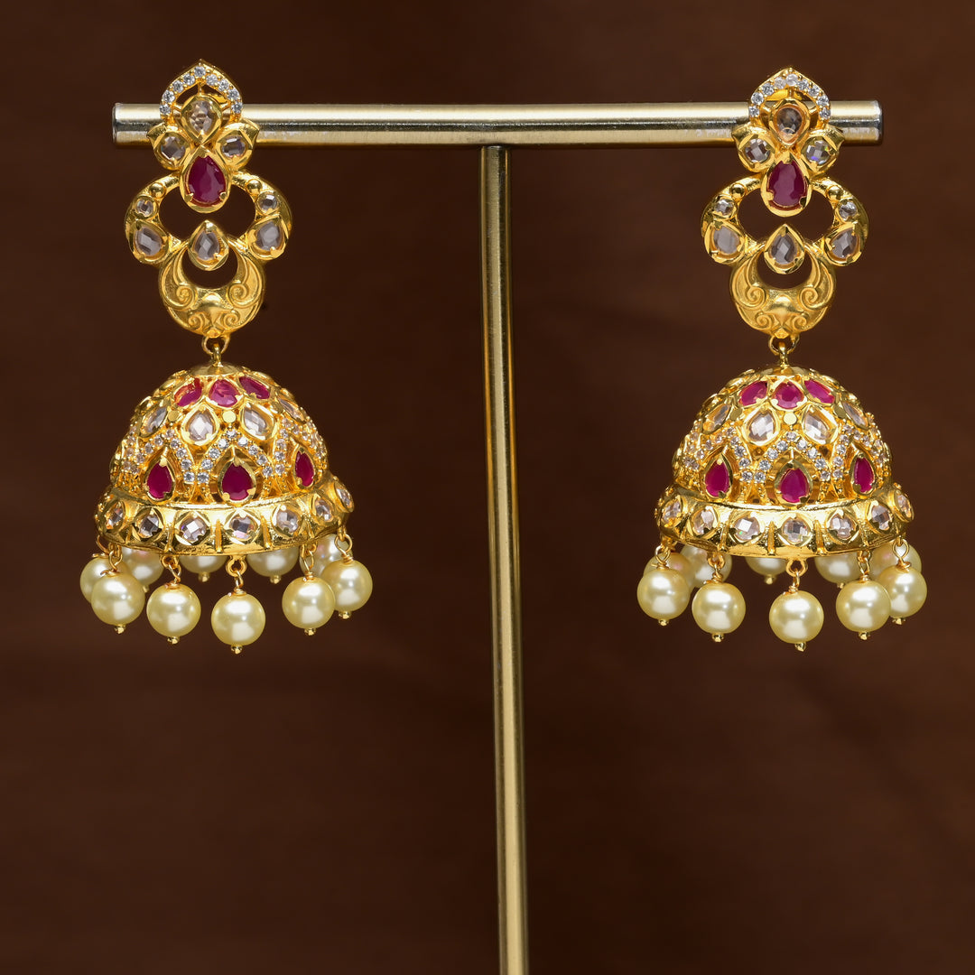 Uncut Polki Jhumka Earrings