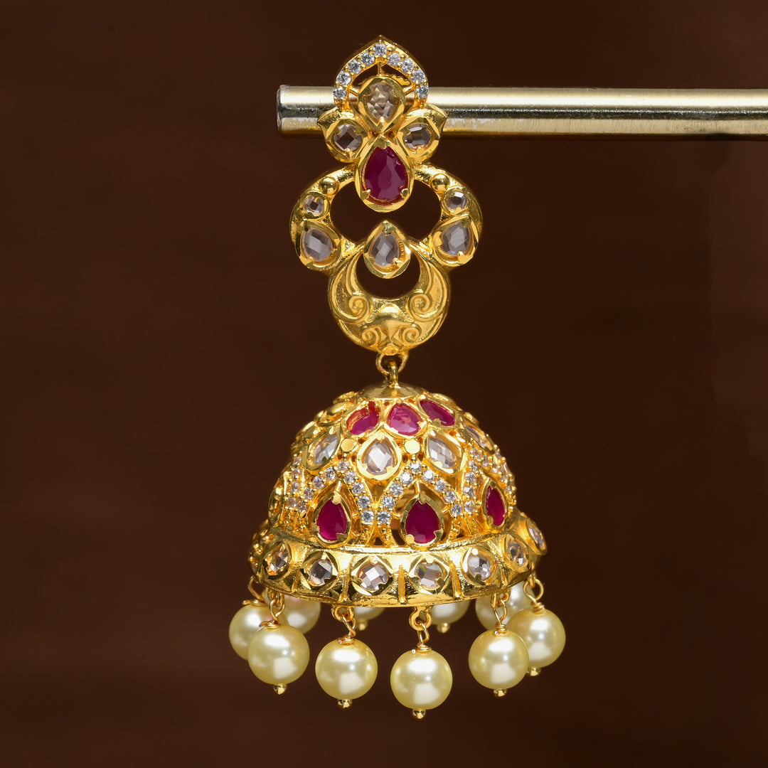 Uncut Polki Jhumka Earrings